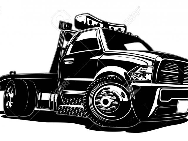 640x480 Tow Truck Vector