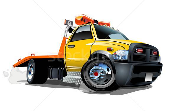 600x378 Cartoon Tow Truck Vector Illustration Mechanik
