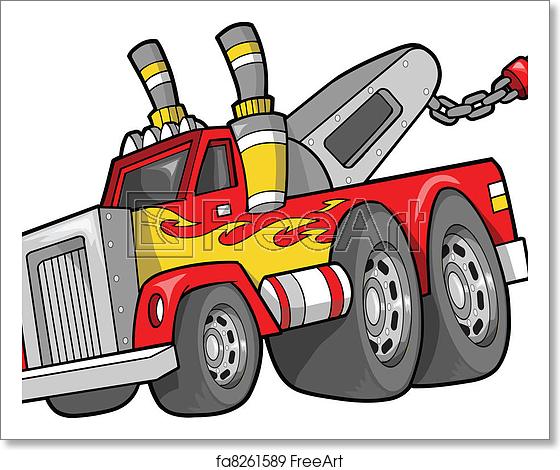 560x470 Free Art Print Of Tow Truck Vector Illustration Tow Truck Vector