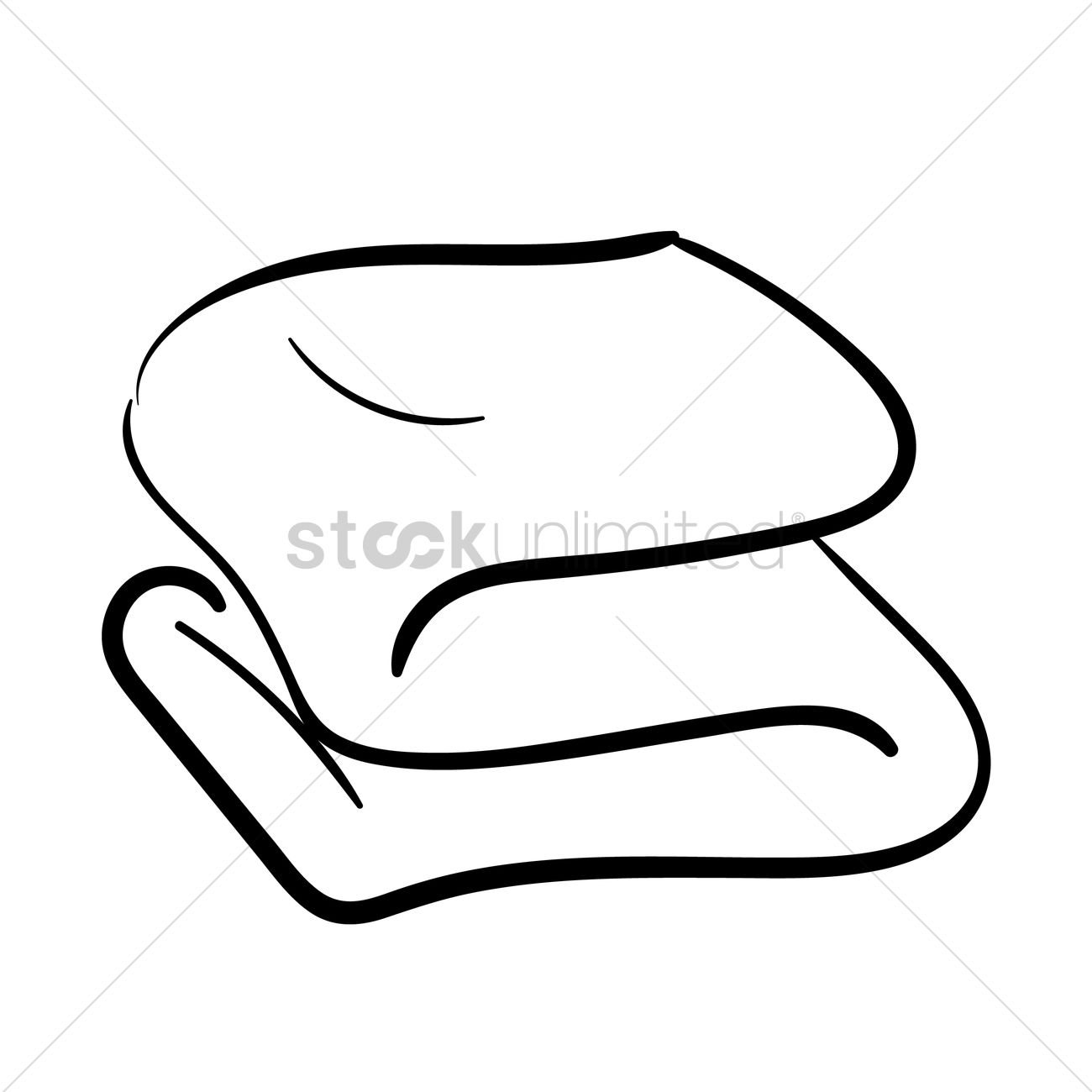 Folded Towel Vector Image 1300x1300 Folded Towel Vector Image