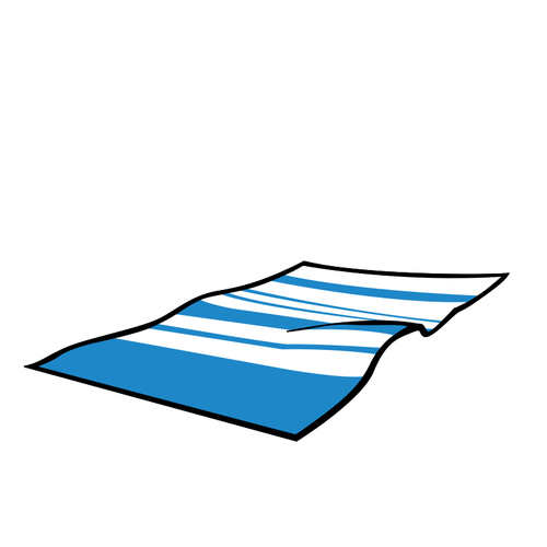 Summer Beach Towel Vector Image 500x500 Summer Beach Towel Vector Image