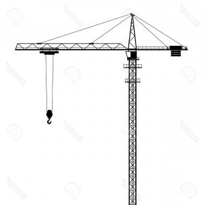 300x300 Photostock Vector Tower Crane Vector Shape Isolated On White