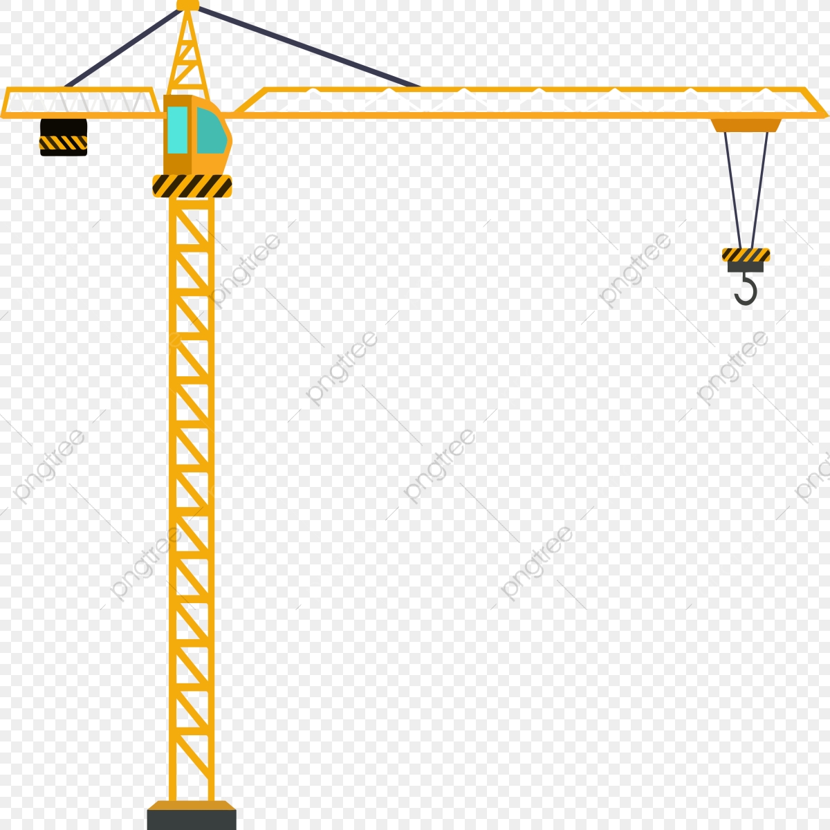 1200x1200 Tower Crane, Yellow, Hand, Construction Png And Vector