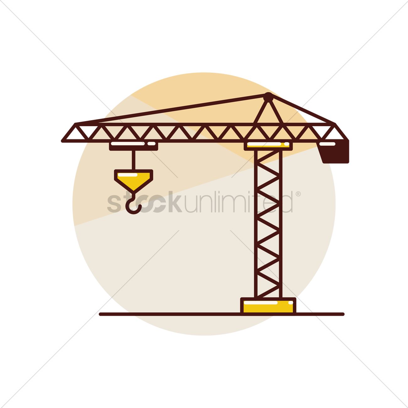 1300x1300 Tower Crane Vector Image