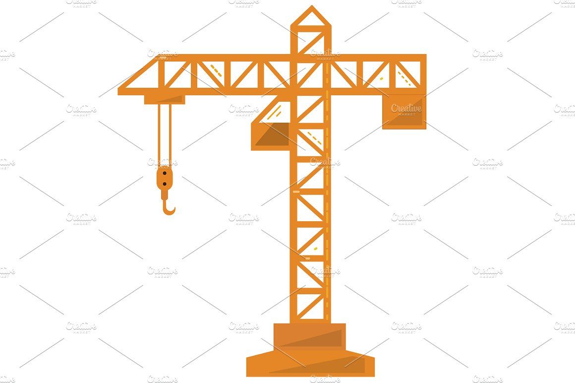 1160x772 Tower Crane Flat Illustration