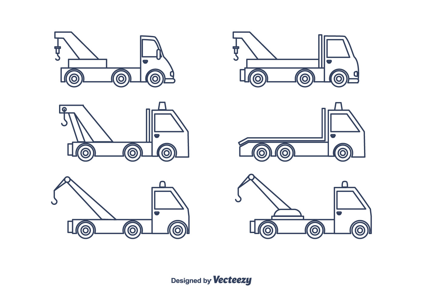 1400x980 Tow Truck Free Vector Art