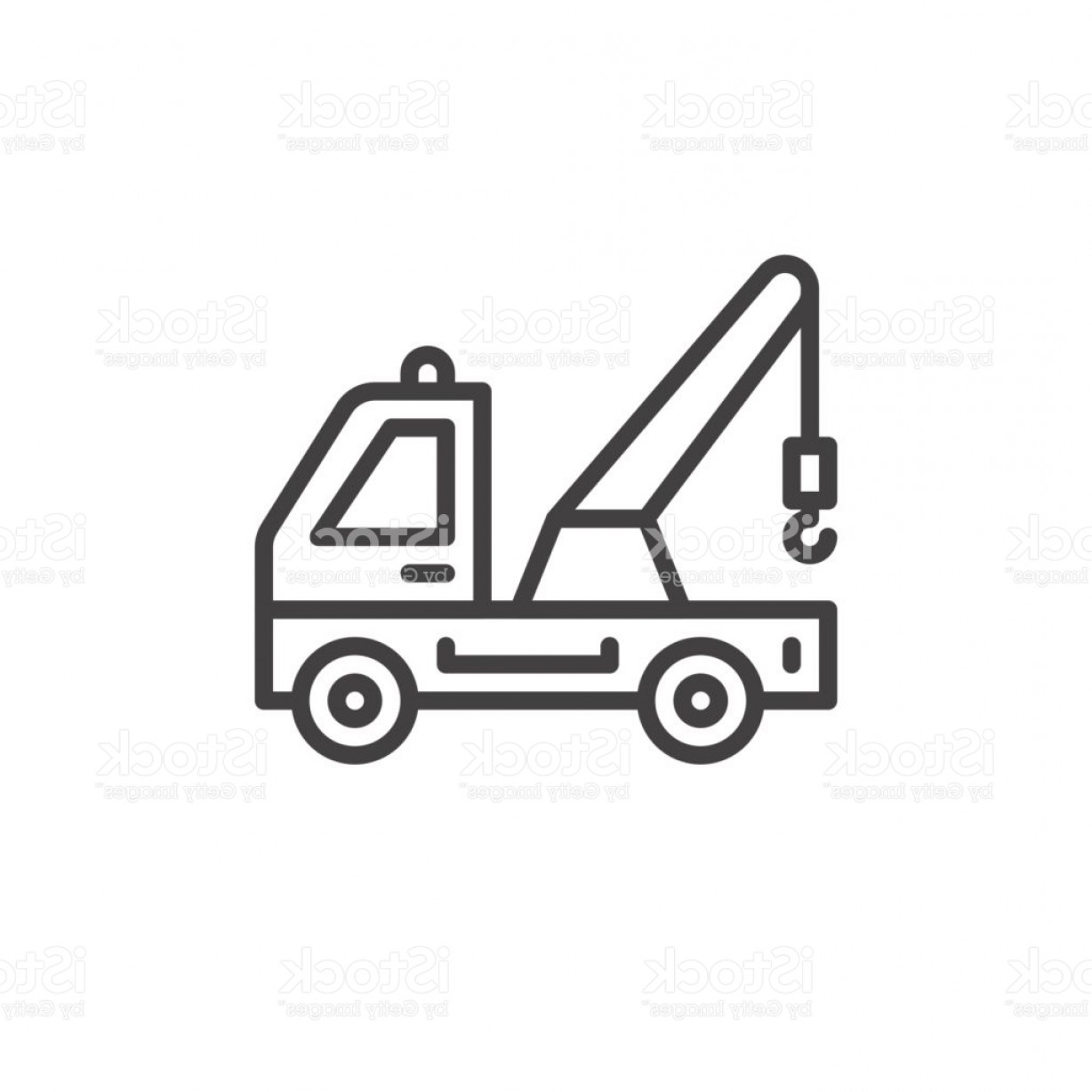 1228x1228 Tow Truck Line Icon Outline Vector Sign Linear Style Pictogram