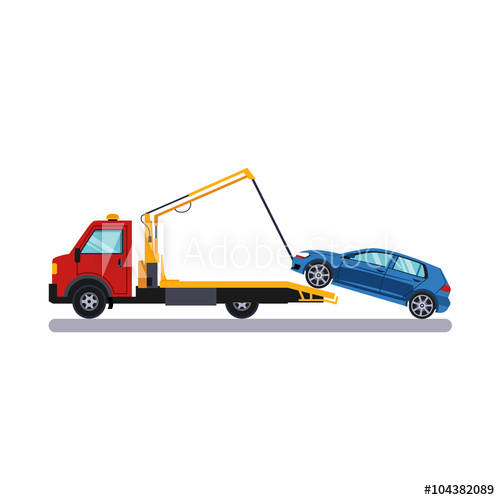 500x500 Car And Transportation Towing Vector Illustration