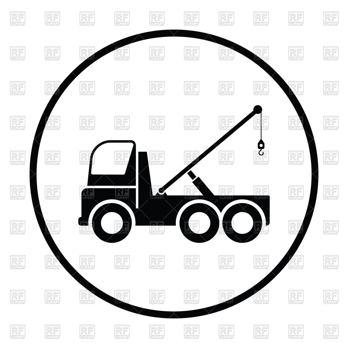 1200x1200 Car Towing Truck Icon Vector Image Of Signs, Symbols, Maps