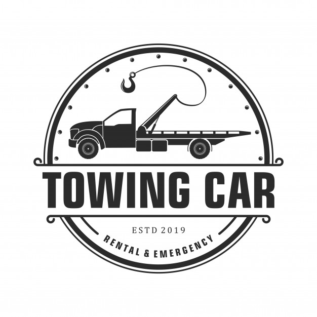 626x626 Silhouette Towing Car Logo Design Vector Premium Download