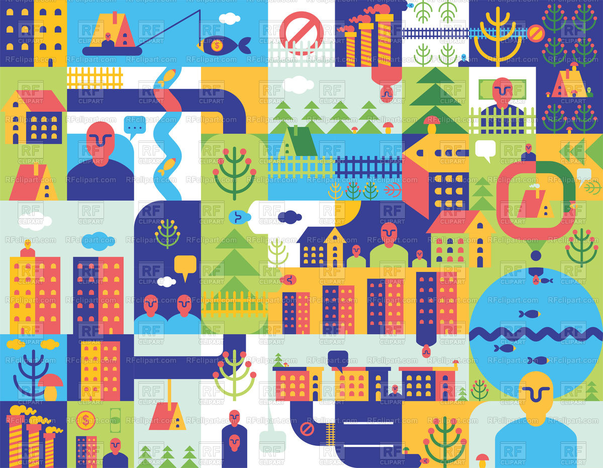 1200x933 City Seamless Pattern