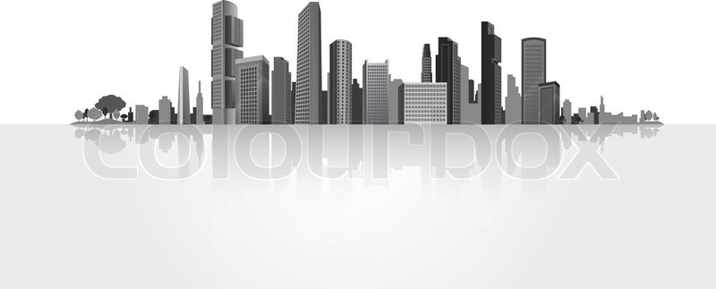 800x323 Big City Stock Vector Colourbox
