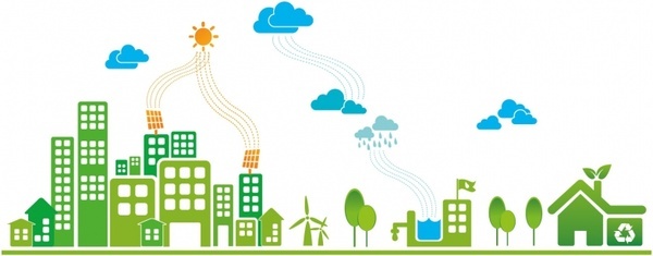 600x235 Town Free Vector Download