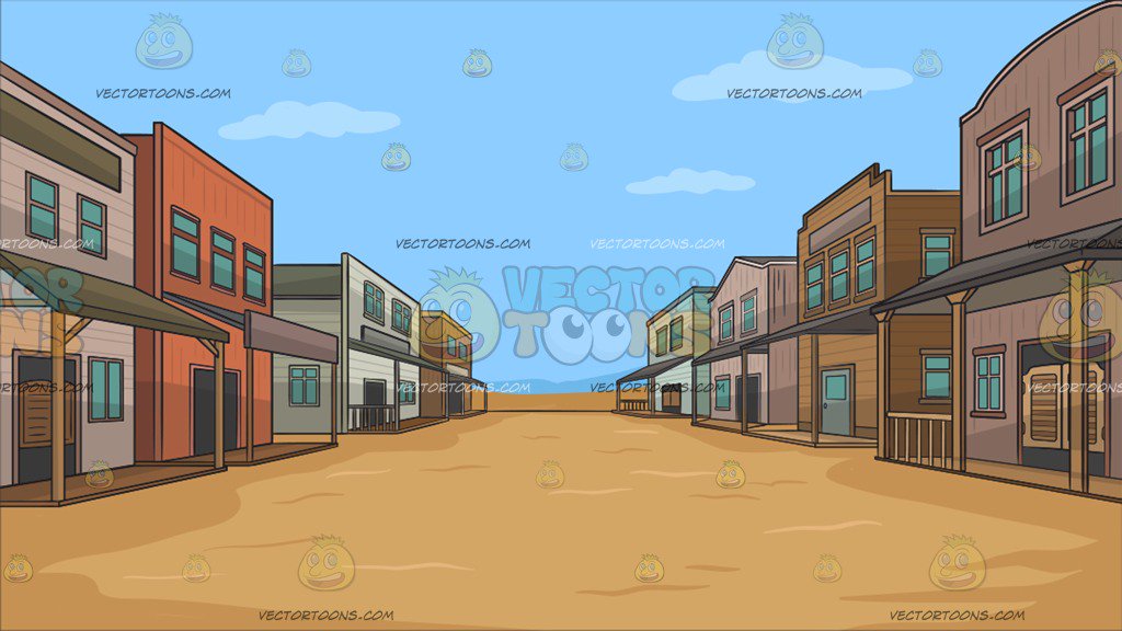 1024x576 Western Town Background Clipart