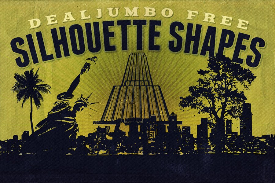 900x599 Trees And Town Vector Silhouette Free Design Resources