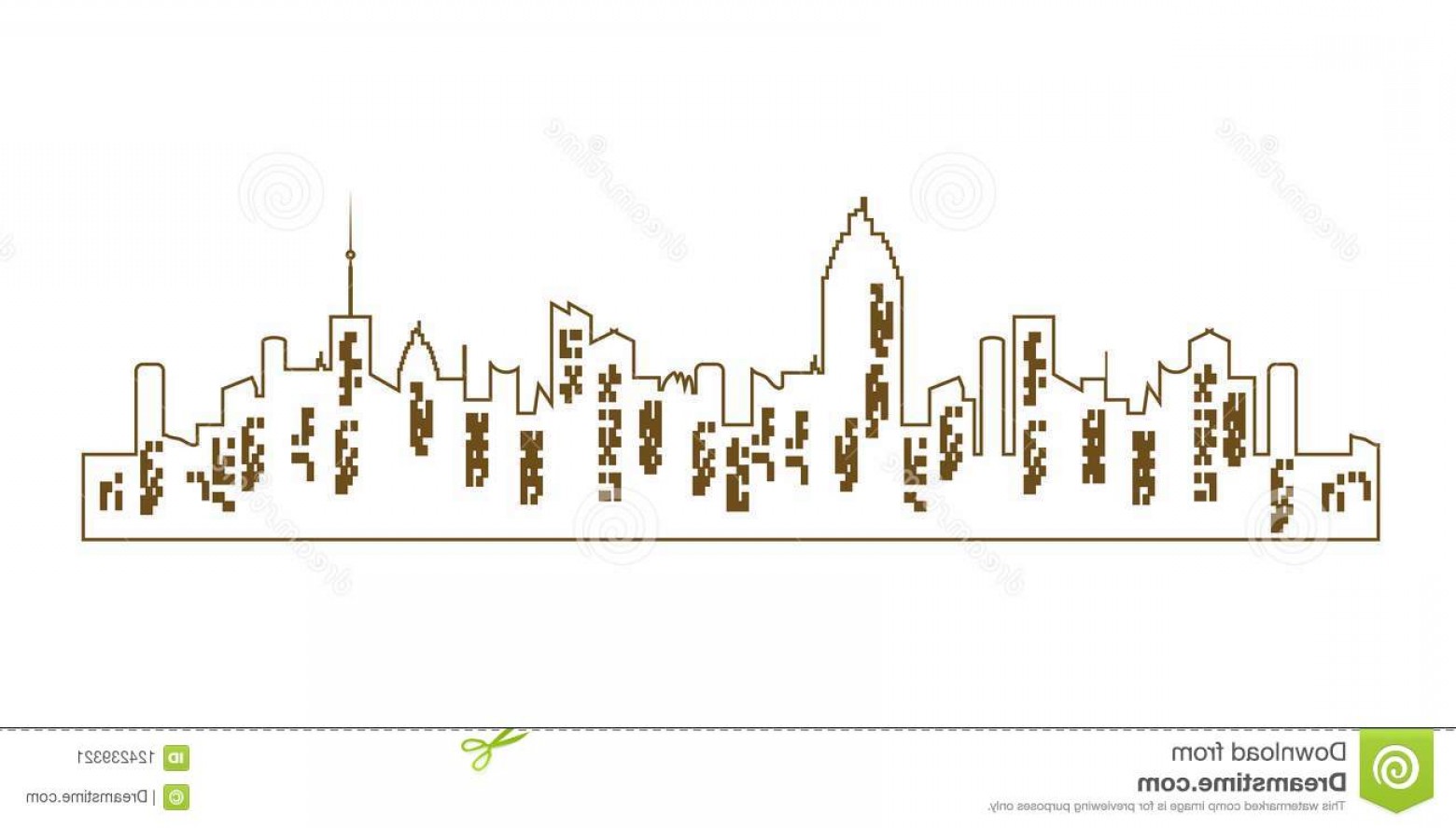 1560x888 Vector City Silhouette Night Town Transparent Background Landscape