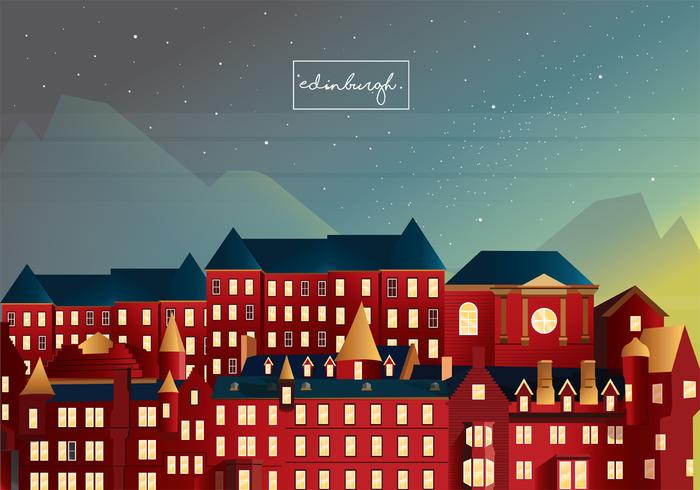 700x490 Edinburgh Old Town Vector Art
