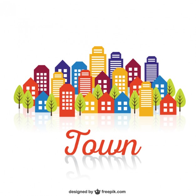626x626 Buildings In Town Vector Free Download