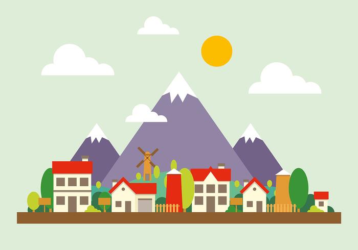 700x490 Town Free Vector Art