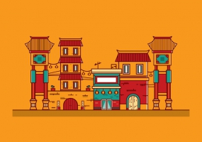 285x200 China Town Free Vector Graphic Art Free Download