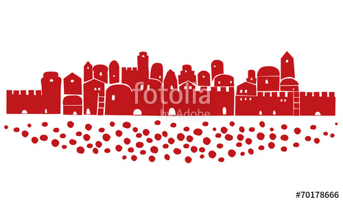 500x294 Old City, Middle East Town, Vector Illustration, Stock Photo