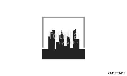 500x300 Town Vector Silhouette Stock Image And Royalty Free Vector