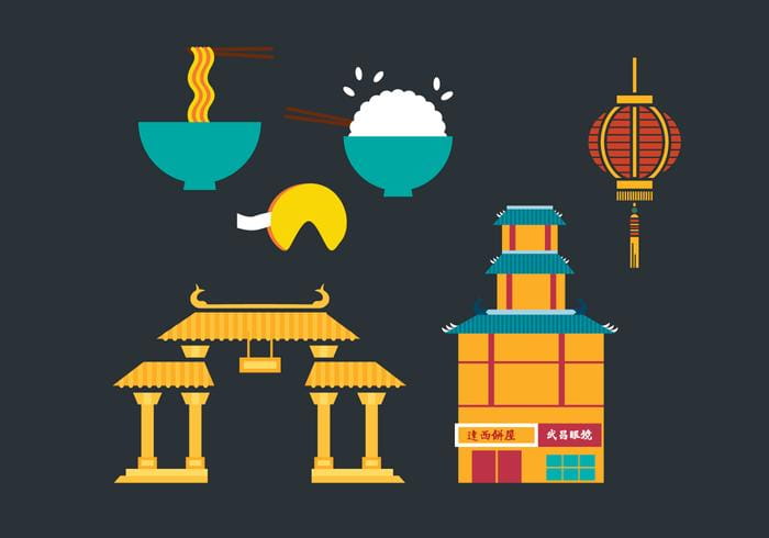 700x490 China Town Vector Elements Free Graphics Uihere