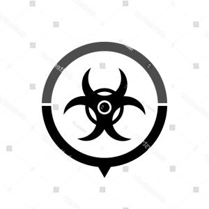300x300 Flat Icon In Black And White Toxic Vector Catchsplace