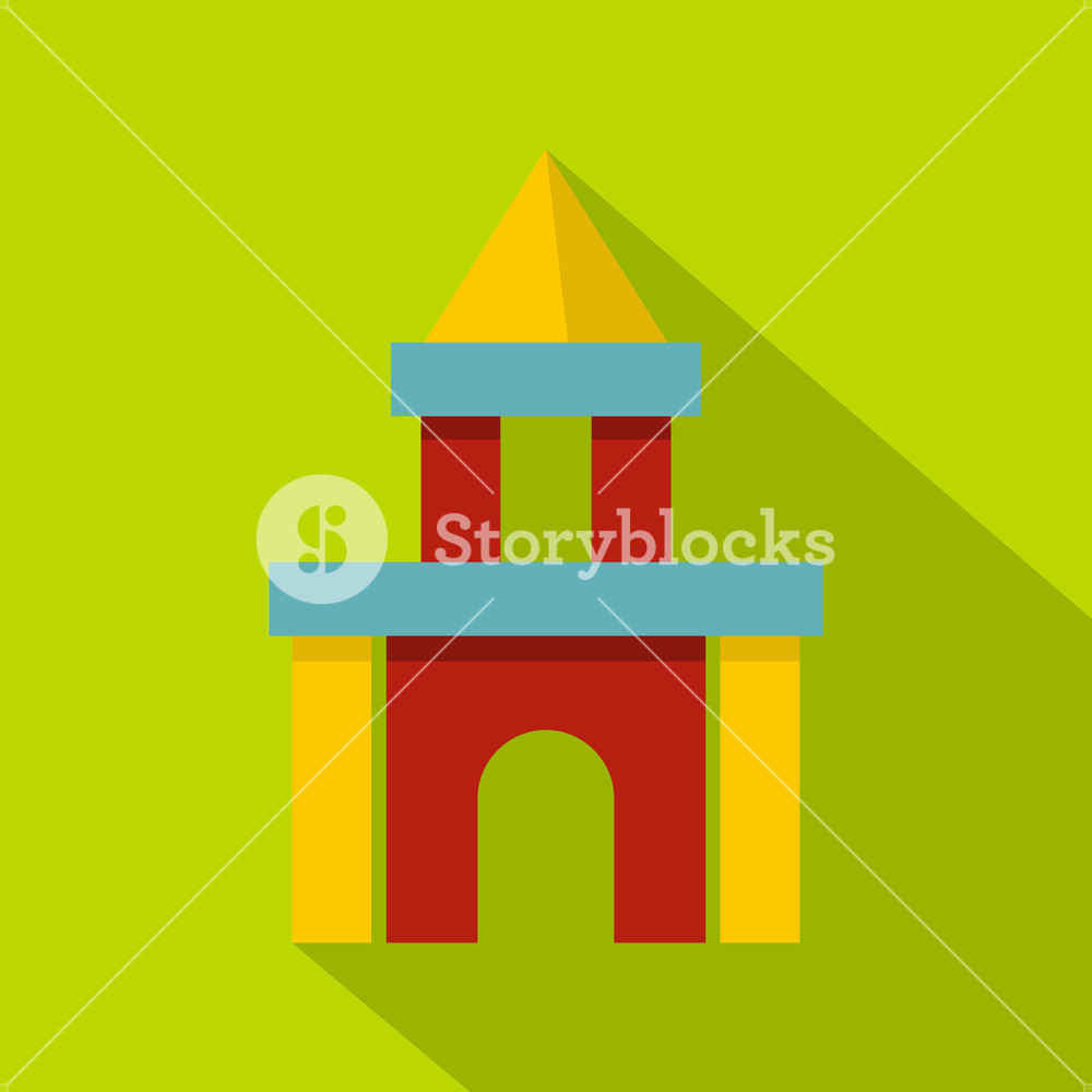 Colorful Castle Toy Blocks Icon Flat Illustration Of Colorful 1000x1000 Colorful Castle Toy Blocks Icon Flat Illustration Of Colorful