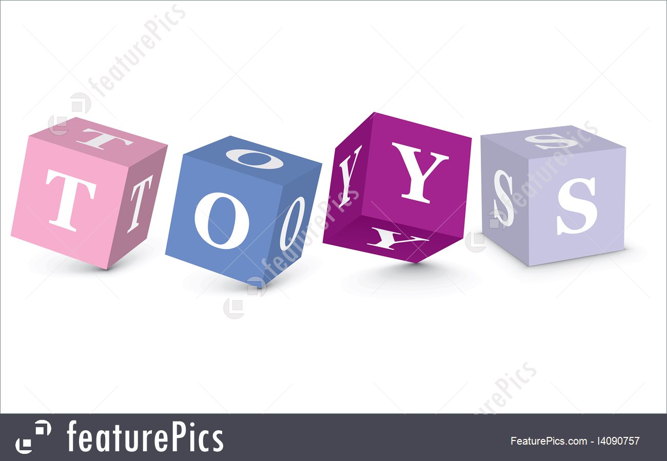 Illustration Of Word Toys Written With Alphabet Blocks 1300x900 Illustration Of Word Toys Written With Alphabet Blocks