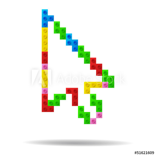 Arrow Icon From Plastic Toy Blocks Vector Illustration 500x500 Arrow Icon From Plastic Toy Blocks Vector Illustration