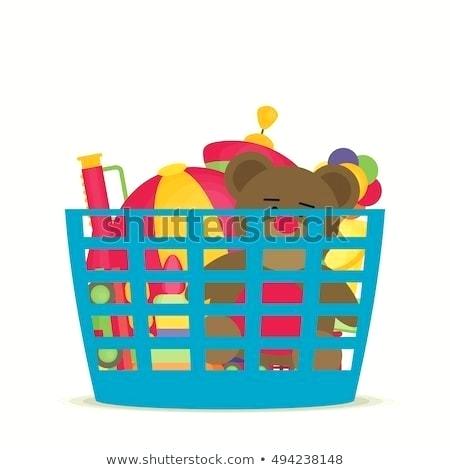 450x470 Modern Toy Box Kids Full Of Toys Flat Style Vector Illustration