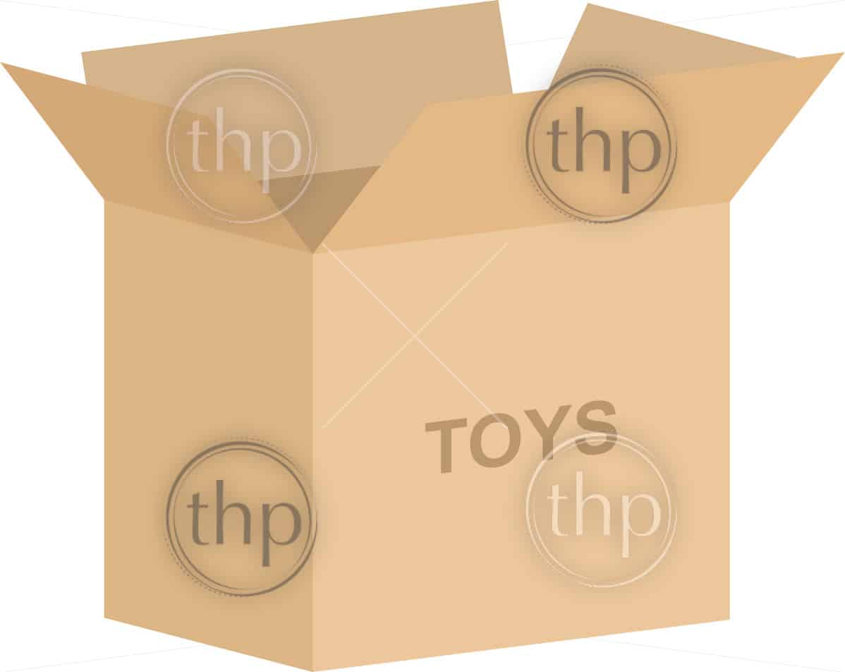 1198x952 Open Cardboard Box Vector For Kids Toy Box Concept Vector