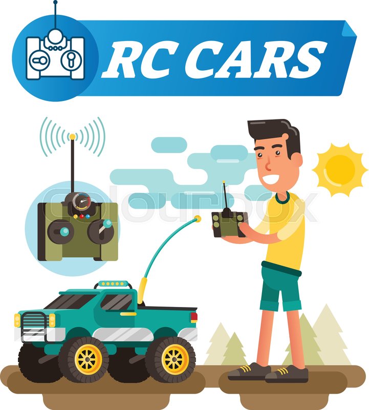 721x800 Remote Control Cars Vector Stock Vector Colourbox