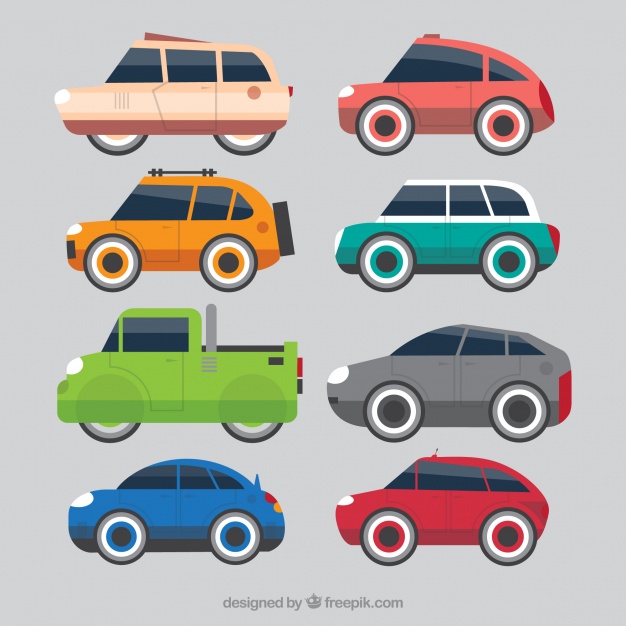 626x626 Side View Of Flat Toy Cars Vector Free Download