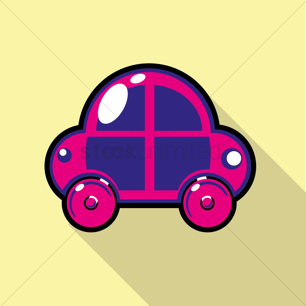 1300x1300 Toy Car Vector Image