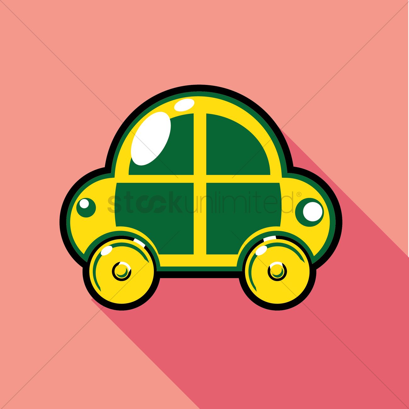 1300x1300 Toy Car Vector Image
