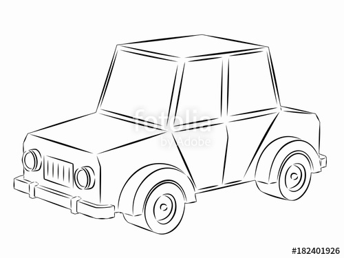 500x375 Illustration Of Toy Car, Vector Draw Stock Image And Royalty Free