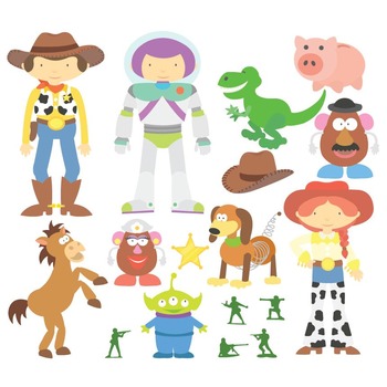 350x350 Toy Story Digital Clipart Vector Set
