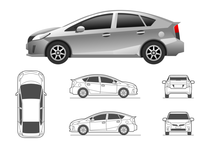 Illustration Toyota Prius 700x490 Illustration Toyota Prius
