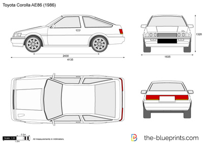 400x283 Toyota Corolla Vector Drawing