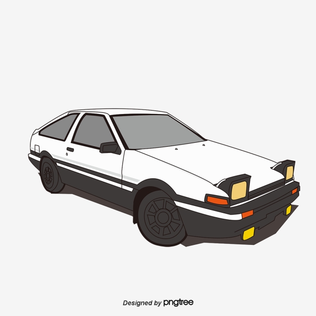 640x640 Vector Elements Of Retro Classic White Car, Automobile, Vector