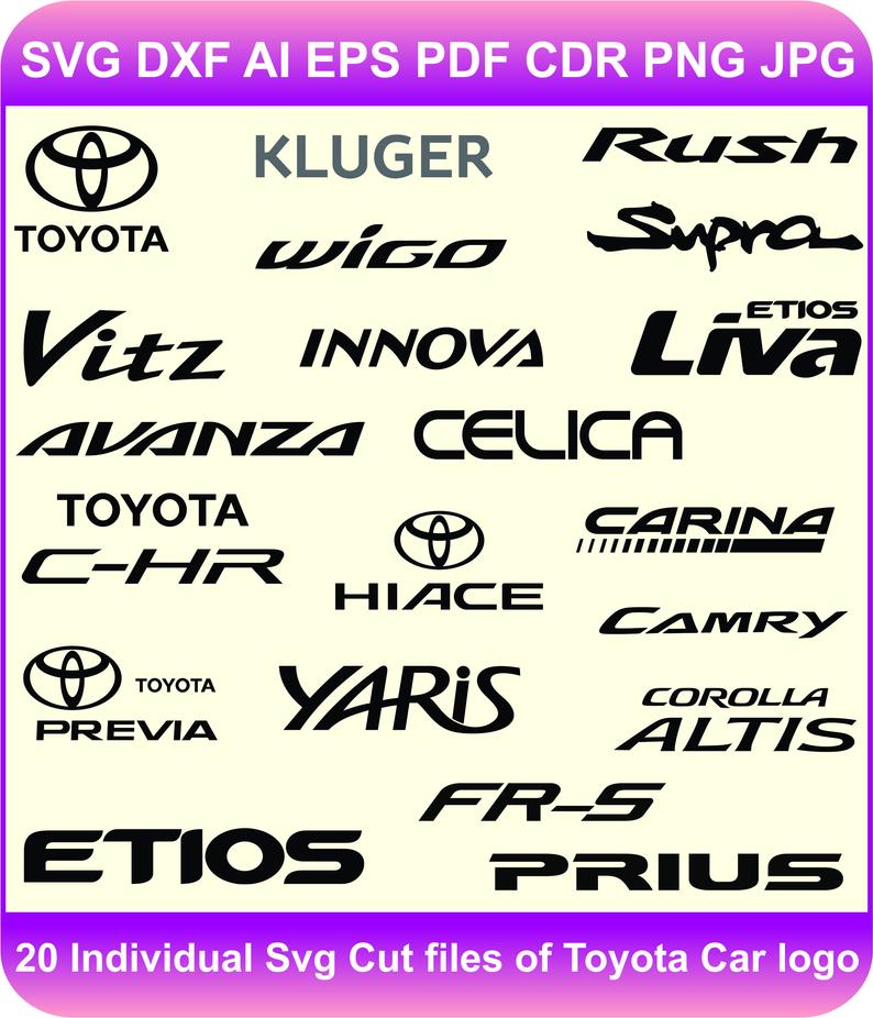 794x926 Toyota Car Logo Vector Toyota Logos Cricut Silhouette Cut Etsy