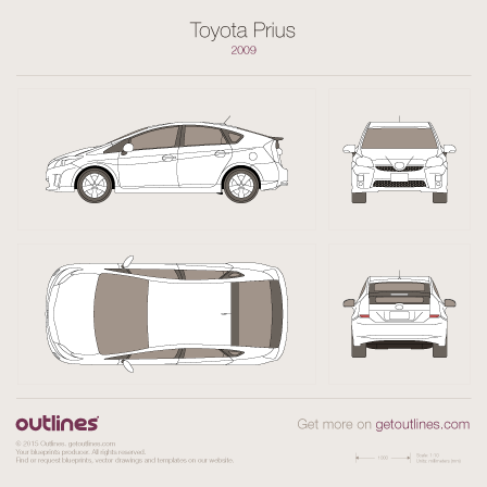 Toyota prius чертеж