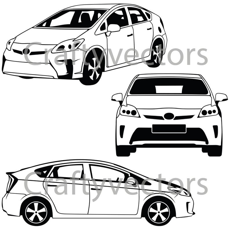 794x794 Toyota Prius Vector Etsy