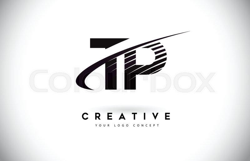 800x515 Tp T P Letter Logo Design With Swoosh Stock Vector Colourbox