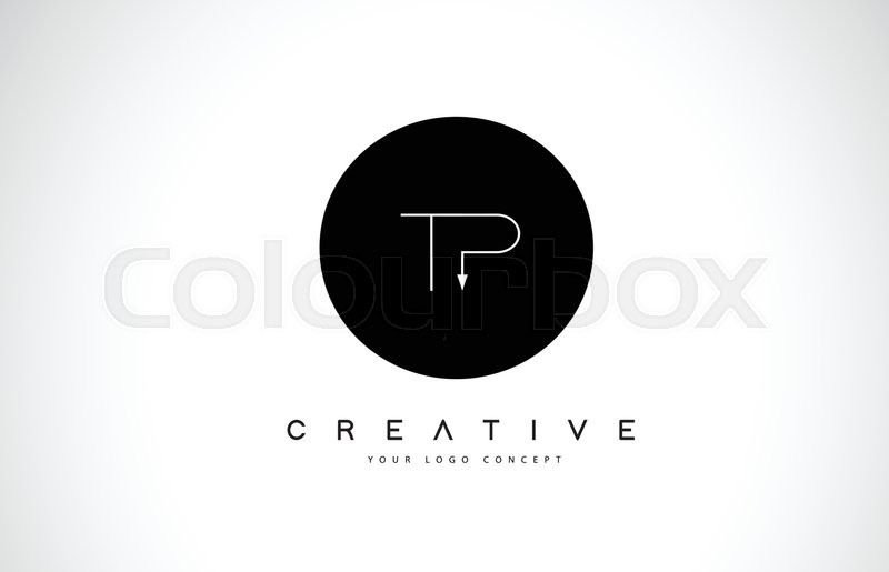 800x515 Tp T P Logo Design With Black And Stock Vector Colourbox