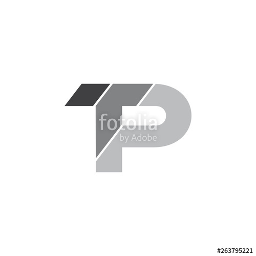 500x500 Letter Tp Geometric Logo Vector Stock Image And Royalty Free