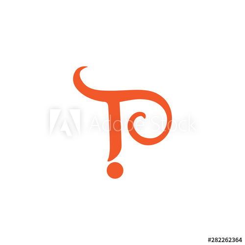 500x500 Letter Tp Loop Spiral Design Logo Vector