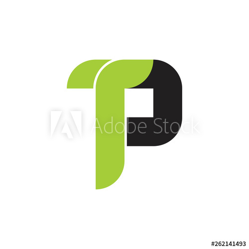 500x500 Letters Tp Linked Curves Geometric Logo Vector